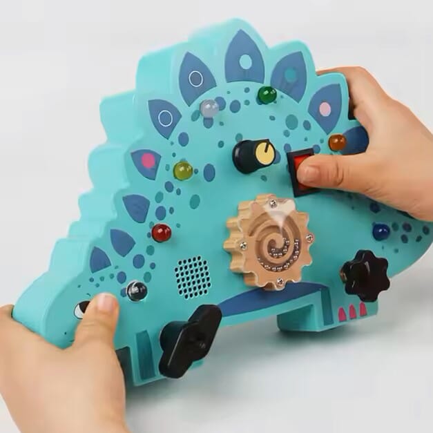 Tableau Montessori - BusyBoardCircuit™ - Stégosaure - Jeux Jouets Happy
