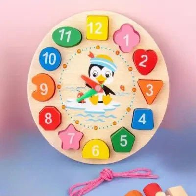 Jouet en Bois - WoodenToys™ - Horloge - Jeux Jouets Happy
