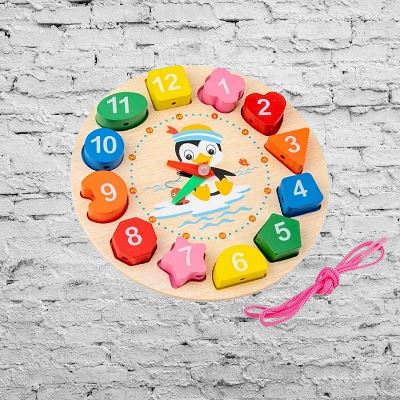 Jouet en Bois - WoodenToys™ - Horloge - Jeux Jouets Happy