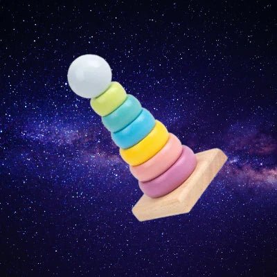Jouet en Bois - WoodenToys™ - Tour Macaron - Jeux Jouets Happy