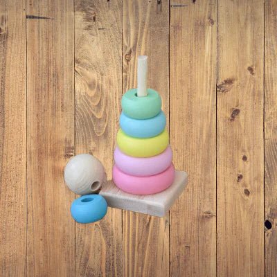 Jouet en Bois - WoodenToys™ - Tour Macaron - Jeux Jouets Happy