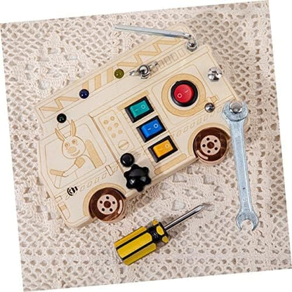 Tableau Montessori - BusyBoardCircuit™ - Camion de pompier - Jeux Jouets Happy