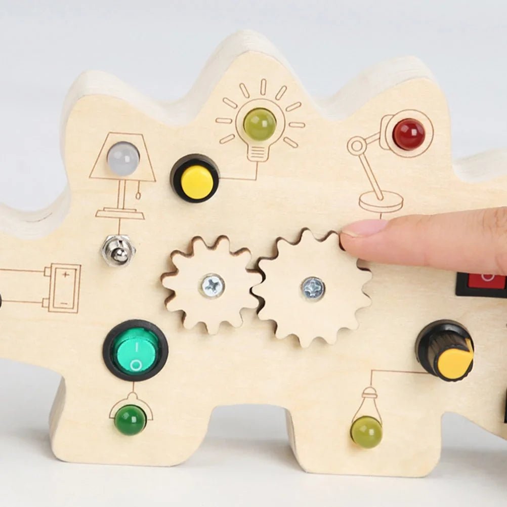 Tableau Montessori - BusyBoardCircuit™ - Dinosaure - Jeux Jouets Happy