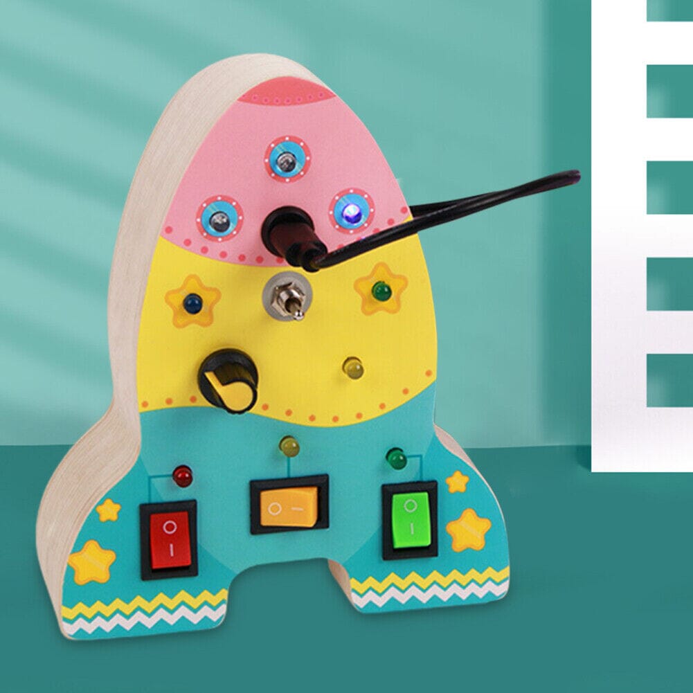 Tableau Montessori - BusyBoardCircuit™ - Fusée - Jeux Jouets Happy