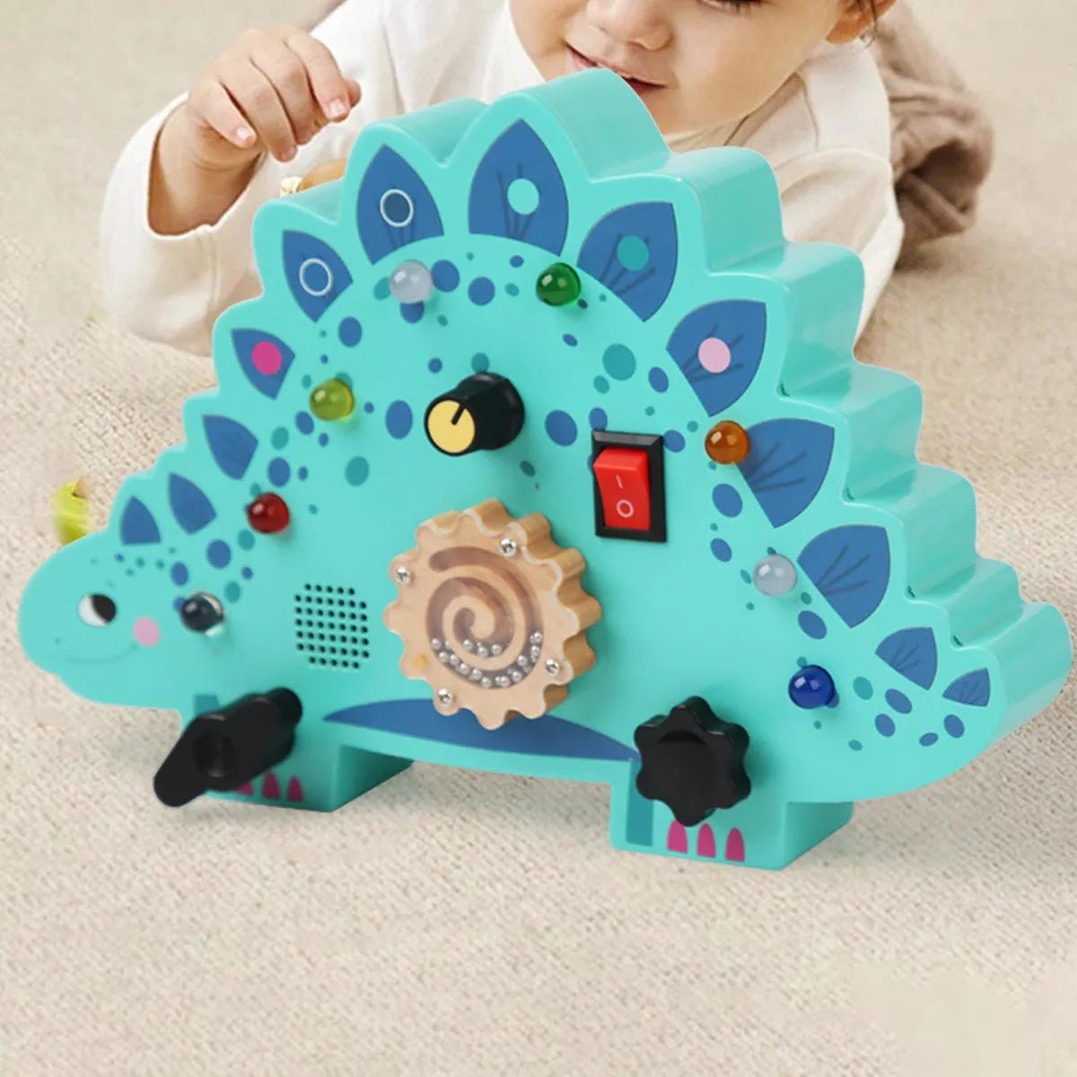 Tableau Montessori - BusyBoardCircuit™ - Stégosaure - Jeux Jouets Happy